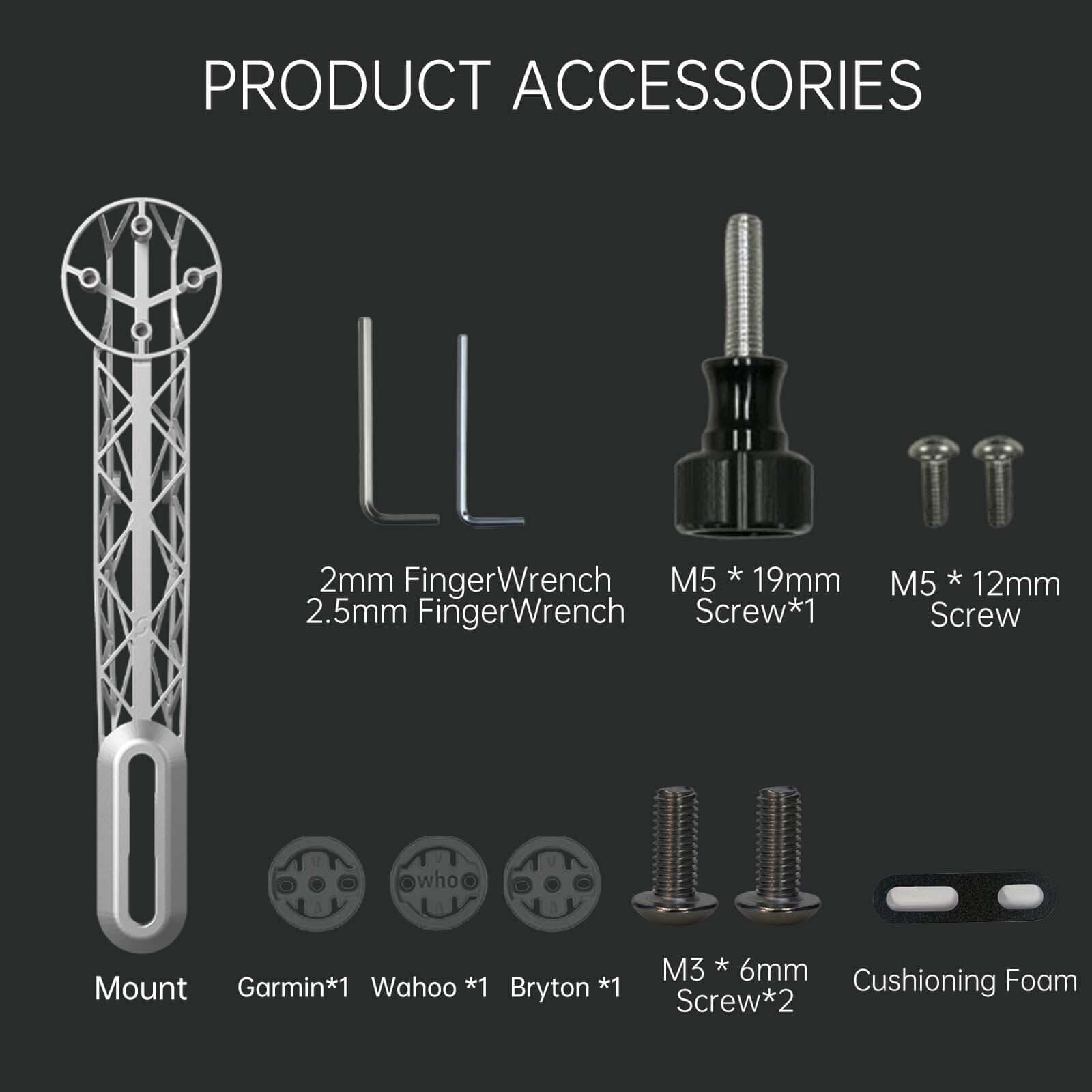 Universal 3D-Printed Titanium Bike Computer Mount Compatible with Integrated Handlebar, Samassi Ultra-Light High Strength Bike Mount for Precision Cycling, Fully Hollowed Design